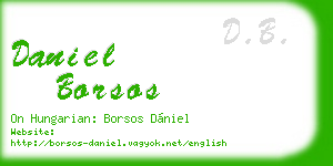 daniel borsos business card